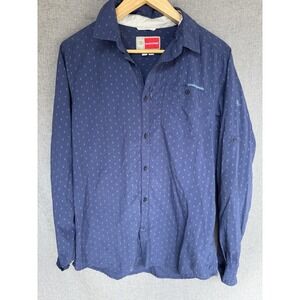 Craghoppers Insect Shield Button Up Shirt Mens Sz. M Blue Long Sleeve
